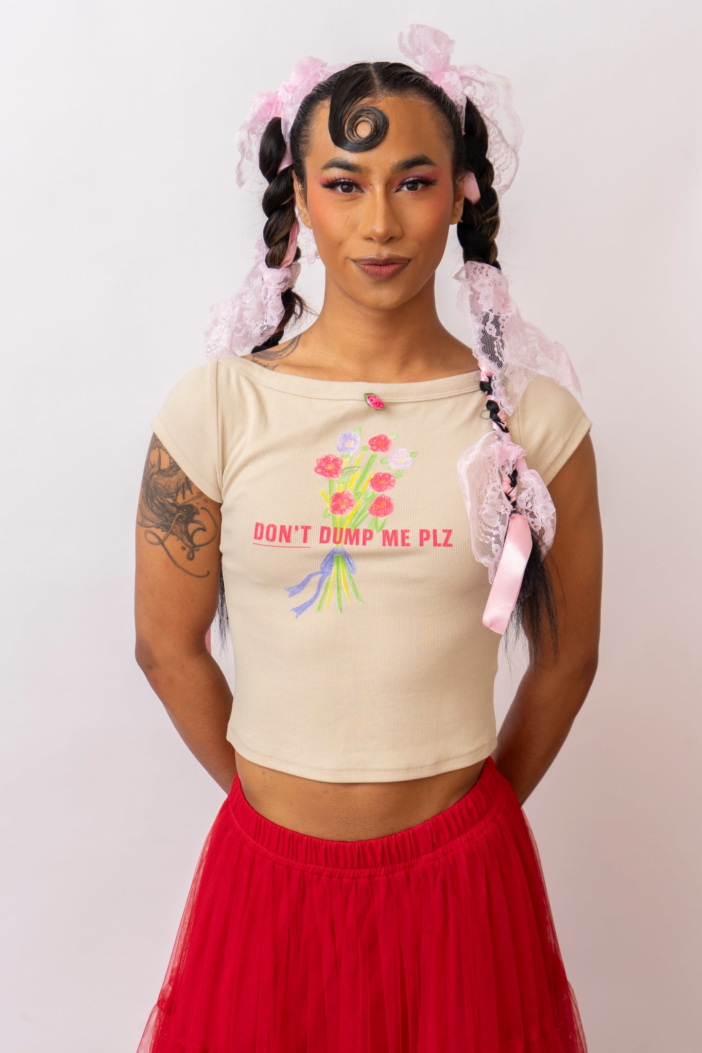 Don't Dump Me Please  Oval Neck Top