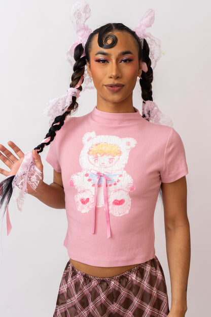 Bisou Bisou Bear Essential Semi Cropped Top