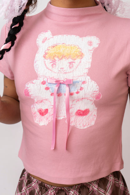 Bisou Bisou Bear Essential Semi Cropped Top