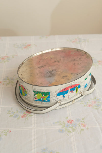 Vintage 1920 Victorian Storage Tin