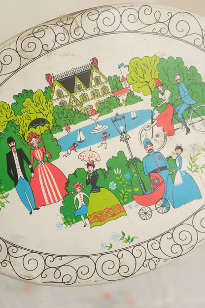 Vintage 1920 Victorian Storage Tin