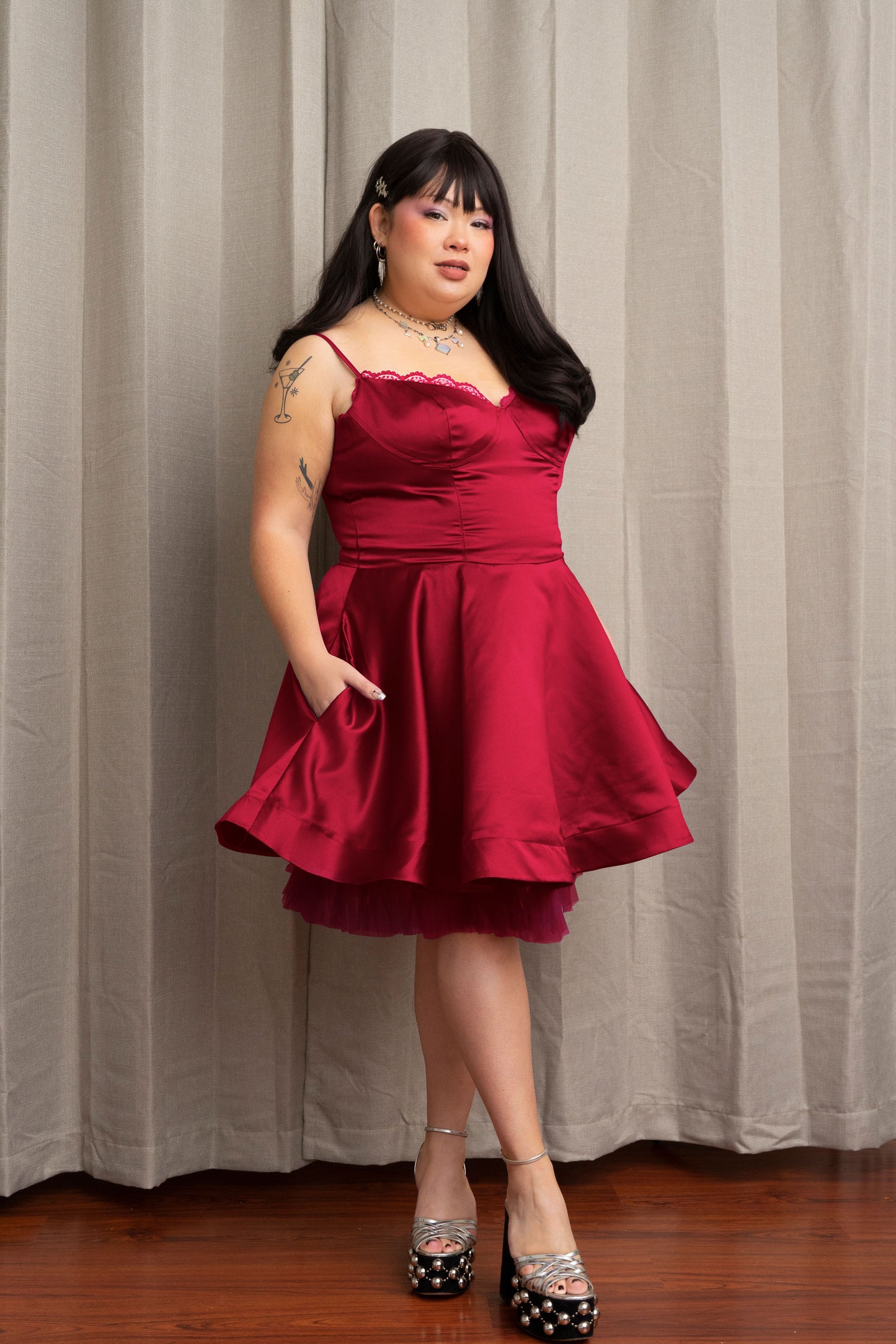 Ruby Gemstone Mini Dress