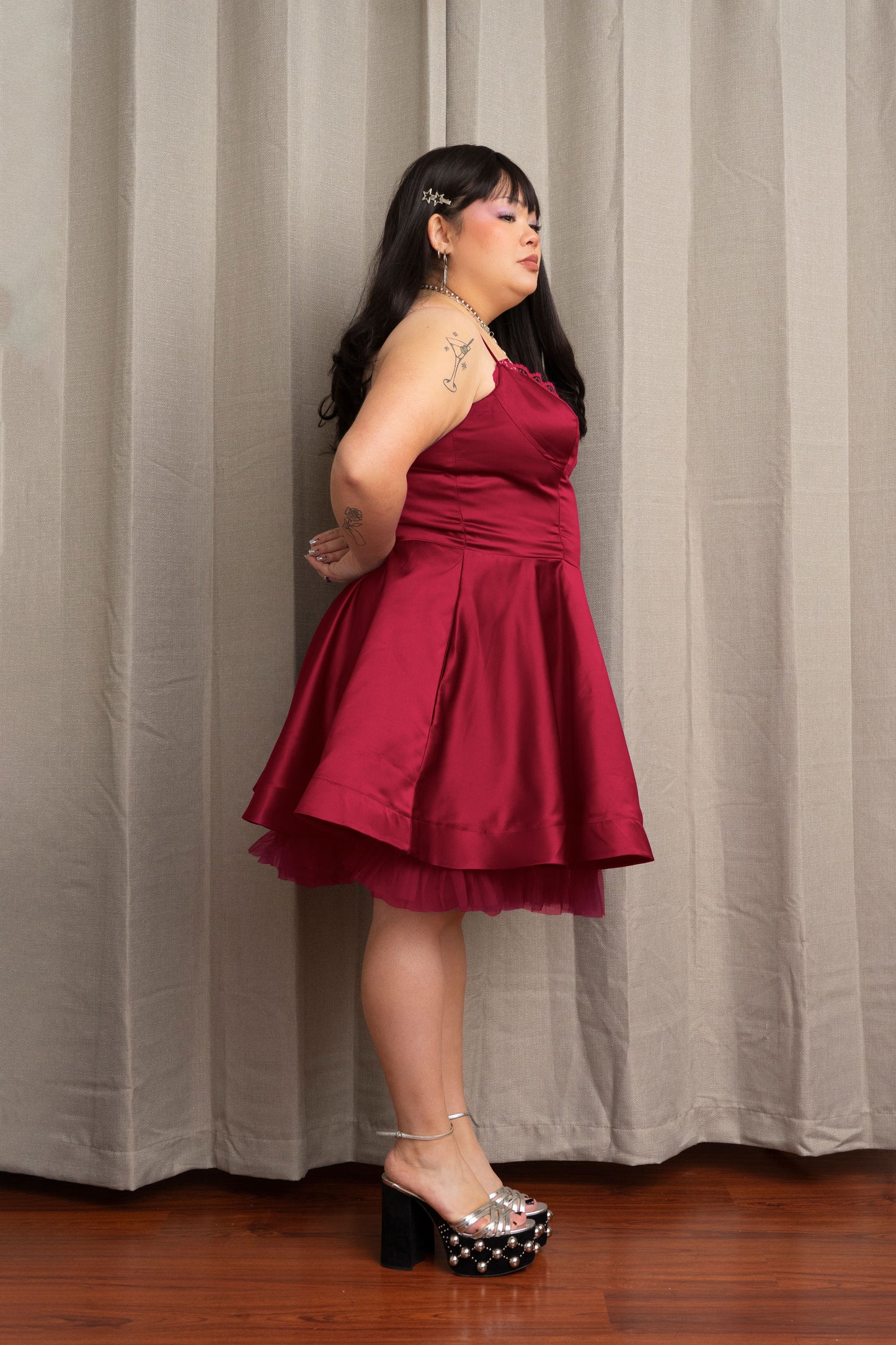 Ruby Gemstone Mini Dress