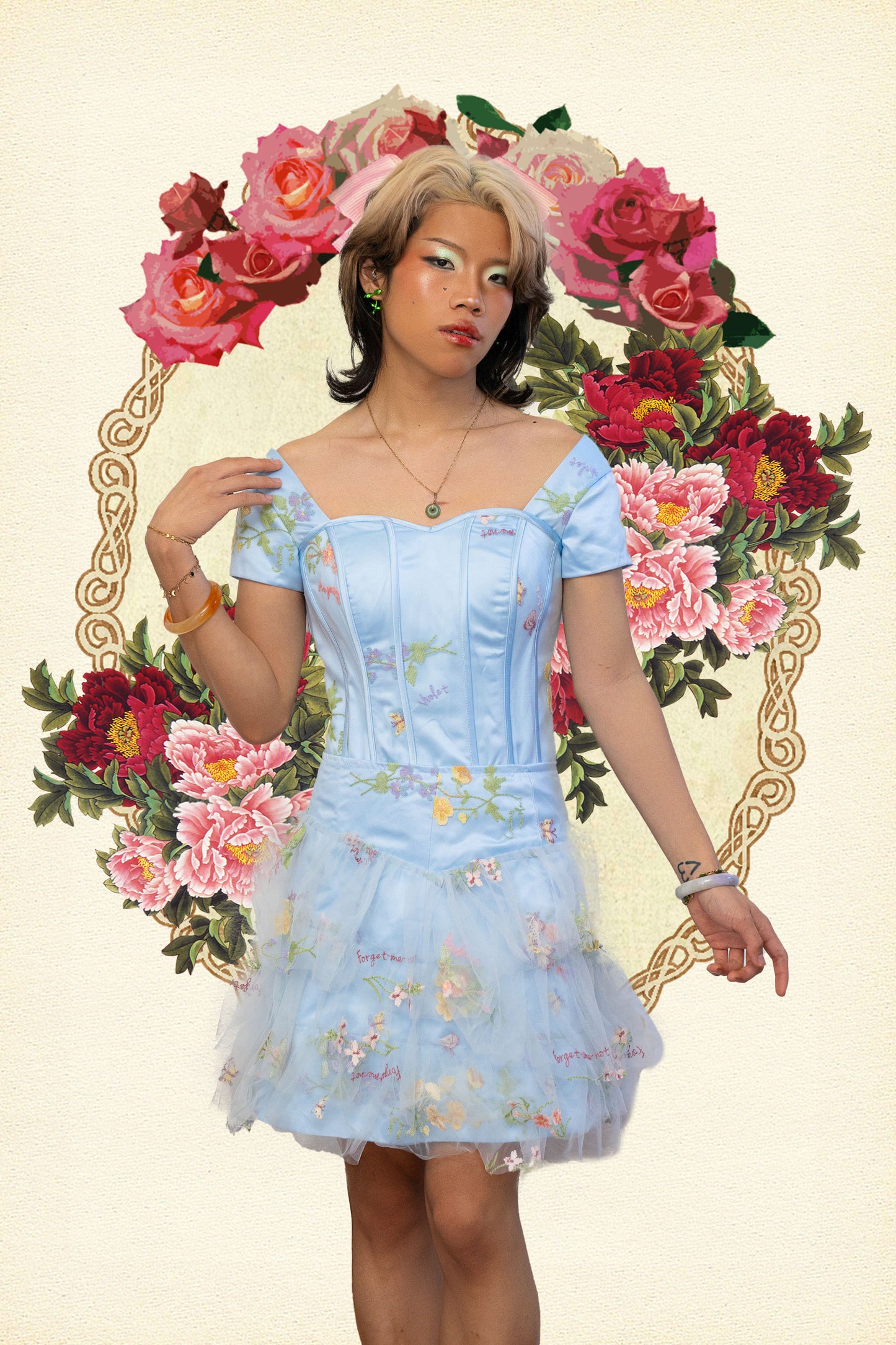 Under The Flower Soft Bone Corset and Skirt Set (Freddie x And Our Label)
